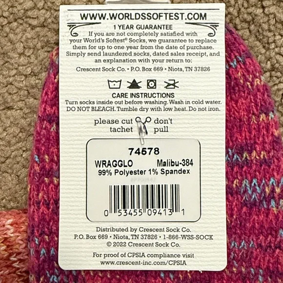 World's Softest Weekend Collection Socks - Ragg Crew-Low Sock 2 pair - Picture 3 of 5